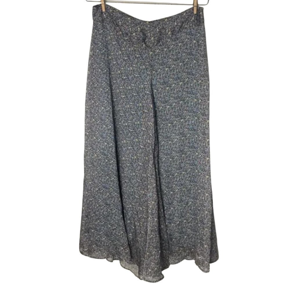 Ketz-Ke Women's Large Wide Leg Floral Flowy Pants Lagenlook